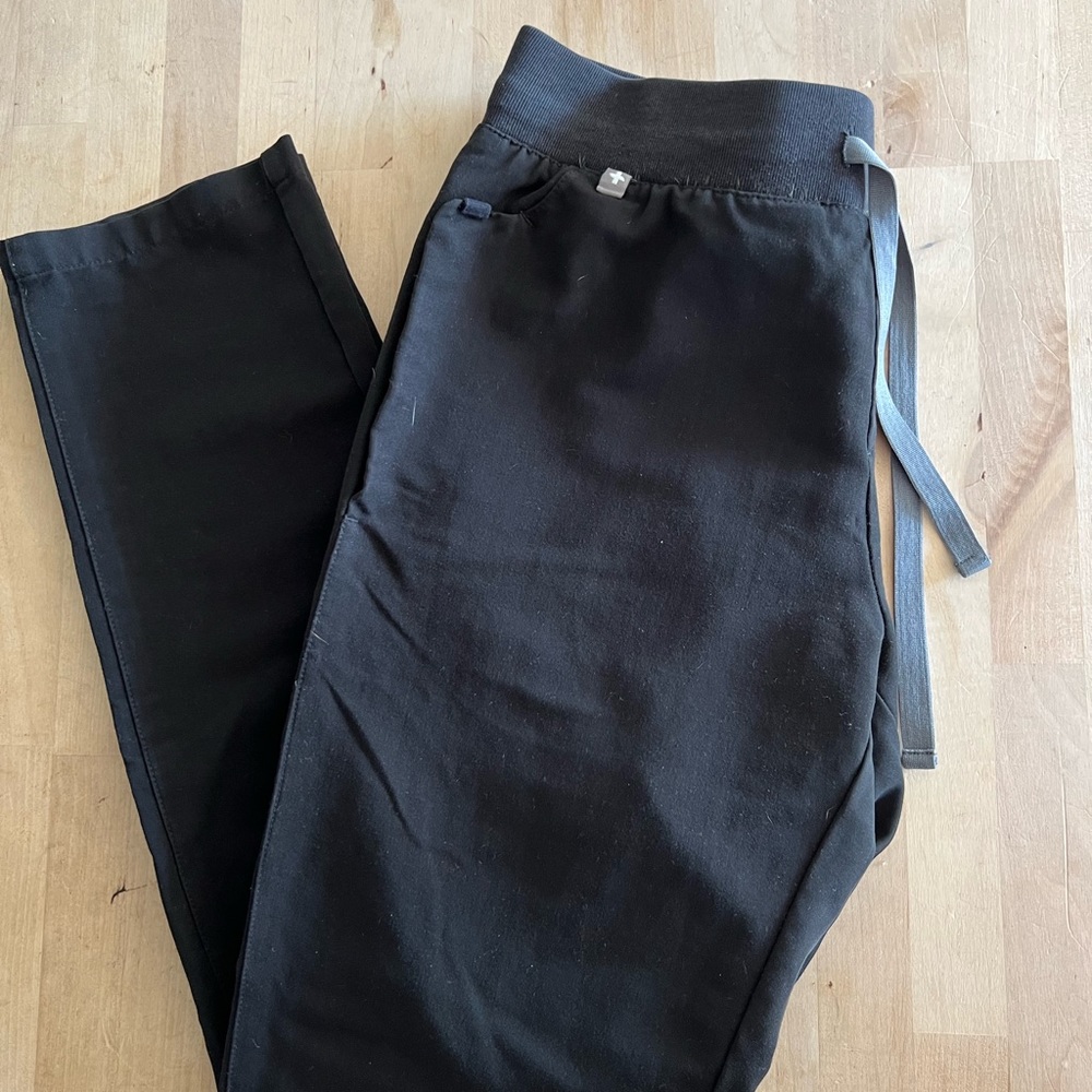 Figs black straight leg pants